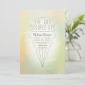 Brautparty zum Thema Eiscreme Einladung (Stehend Vorderseite)