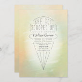 Brautparty zum Thema Eiscreme Einladung (Vorne/Hinten)