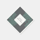 Brautparty zum Thema "Grüne und graue Küste" Serviette (Ecke)