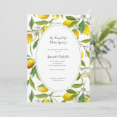 Brautparty zum Thema Lemon Einladung (Stehend Vorderseite)