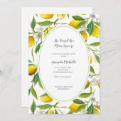 Brautparty zum Thema Lemon Einladung (Vorne/Hinten)