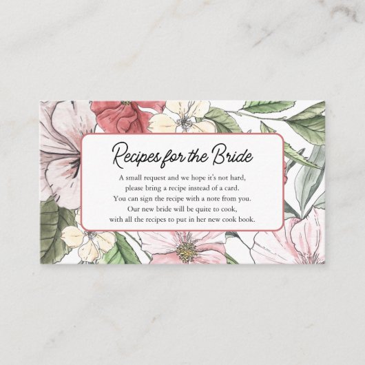 Brautparty zum Thema Sommer und Herbst Blume Begleitkarte (Vorderseite)