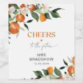 Brautparty zum Zitrusfrüchteessen Weinetikett (Einzelnes Label)