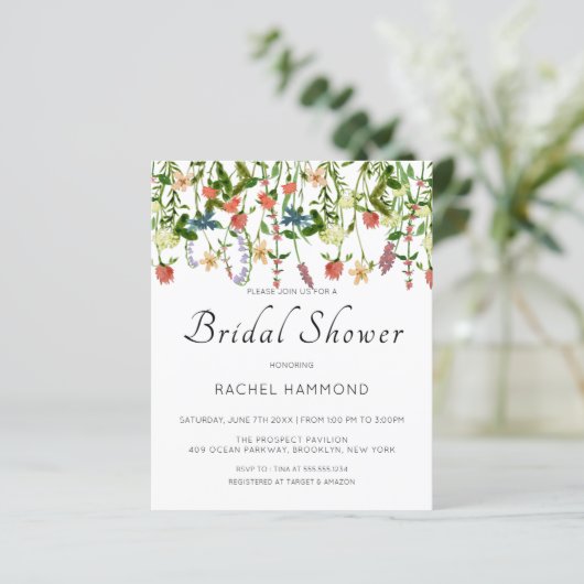 Brautparty zur botanischen Wildblume (Stehend Vorderseite)