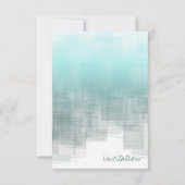 Brautparty zur Reflektion von Wasserfarben Aquamar Einladung (Rückseite)