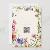 Brautparty zur Wildblume von Aquarellfarben Einladung (Rückseite)