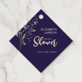 Brautparty zur Wildblume von Goldfolie Geschenkanhänger