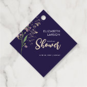 Brautparty zur Wildblume von Goldfolie Geschenkanhänger (Rückseite)