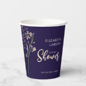 Brautparty zur Wildblume von Goldfolie Pappbecher (Rückseite)