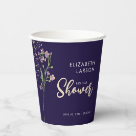 Brautparty zur Wildblume von Goldfolie Pappbecher