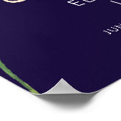 Brautparty zur Wildblume von Goldfolie Poster (Ecke)