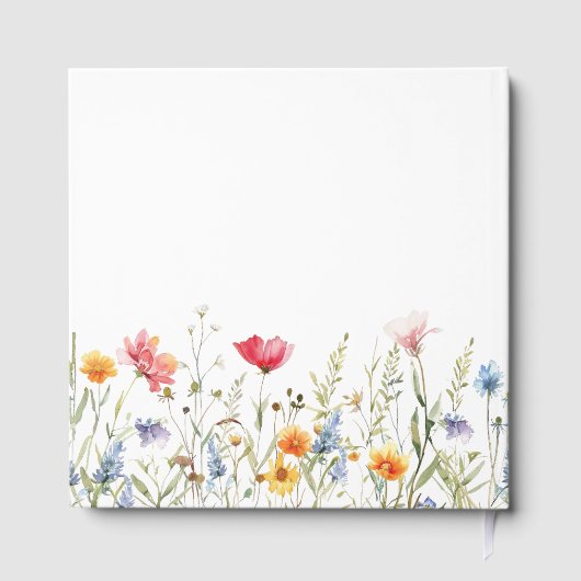 Brautparty zur Wildblume von Wasserfarben Gästebuch (Rückseite)