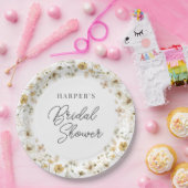 Brautparty zur Wildblume von Wasserfarben Pappteller (Party)
