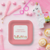 Brautparty zur Wildblume von Wasserfarben Pappteller (Party)