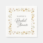 Brautparty zur Wildblume von Wasserfarben Serviette (Vorderseite)