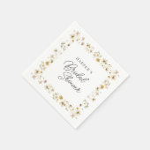 Brautparty zur Wildblume von Wasserfarben Serviette (Ecke)