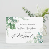 Brautparty Zurückgestellt Ändern Sie das Datum Euk Einladung (Stehend Vorderseite)