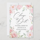 Brautparty Zurückgestellt Datum Elegante Rose Pins Einladung (Vorderseite)