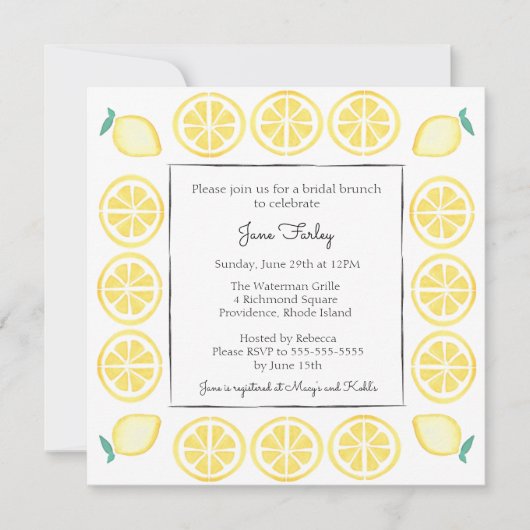 Brautpartybrunch-Einladung Einladung (Vorderseite)