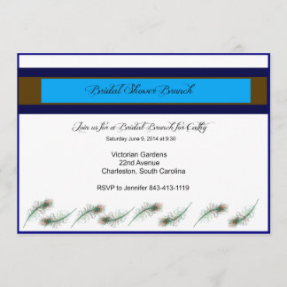 Brautpartybrunch-Pfau-Einladung Einladung