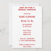 Brautpartyeinladung Einladung (Rückseite)