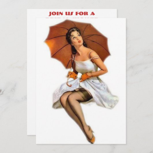 Brautpartyeinladung Einladung (Vorne/Hinten)