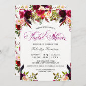 Brautpartyeinladungen | Floral Boho Einladung (Vorne/Hinten)