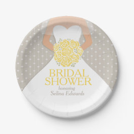 Brautpartyhochzeitskleiderkundenspezifischer Pappteller