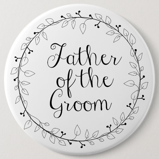 Brautpartynamensumbauten - Vater des Bräutigams Button (Vorderseite)
