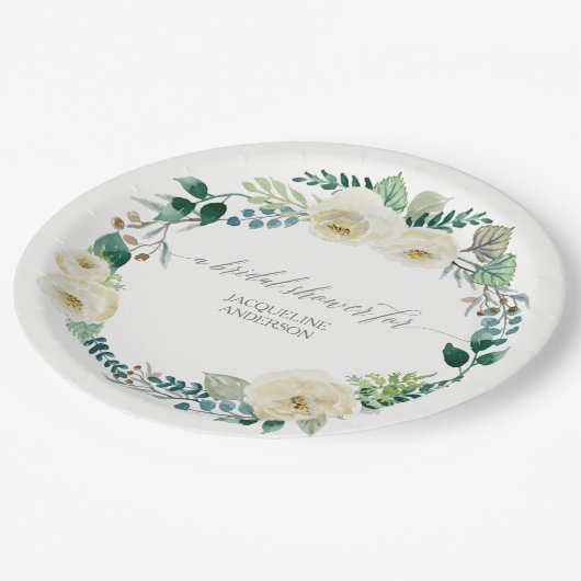 Brautpartyrustikales Pappteller (Schrägansicht)