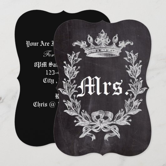 Brautpavillon Brautparty Einladung (Vorne/Hinten)