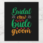 Brautpavillon-Crew Weinetikett (Einzelnes Label)