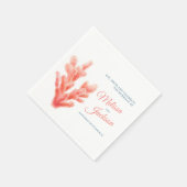 Brautpavillon für Korallenorange Serviette (Ecke)