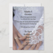 Brautpavillon - Hochzeitskleid Foto Einladung (Vorderseite)