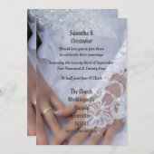 Brautpavillon - Hochzeitskleid Foto Einladung (Vorne/Hinten)