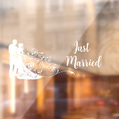 Brautpavillon mit Hochzeitsfeier Fensteraufkleber (Blatt 2)