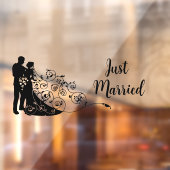 Brautpavillon mit Hochzeitsfeier Fensteraufkleber (Blatt 2)