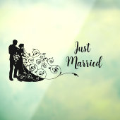 Brautpavillon mit Hochzeitsfeier Fensteraufkleber (Blatt 3)