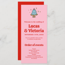 Brautpavillon Rot-Rosa-Hochzeitsprogramm