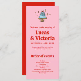 Brautpavillon Rot-Rosa-Hochzeitsprogramm