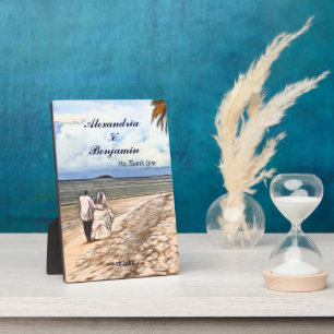 Brautpavillon Tropical Palm Wedding Braut Danke fü Fotoplatte