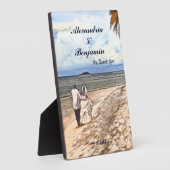 Brautpavillon Tropical Palm Wedding Braut Danke fü Fotoplatte (Seite)