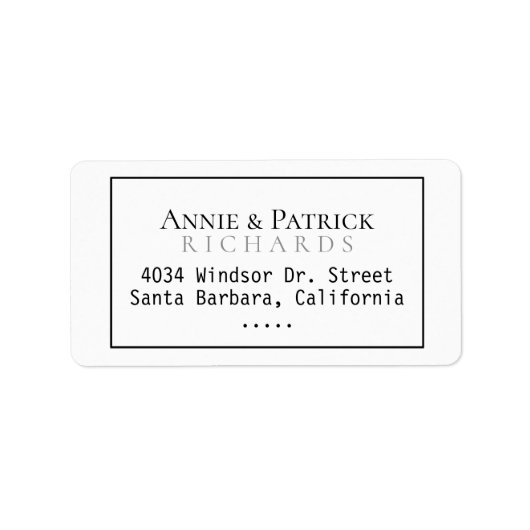 Brautpavillon und Bräutigam Rücksendeadresse Adressaufkleber (Vorne)