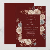 Brautpetal-Hochzeit Einladung (Vorne/Hinten)