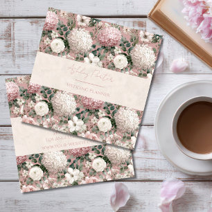 Brautpink Florale Hochzeitsplanerin Visitenkarte