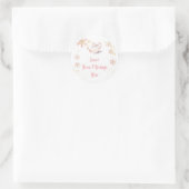 Brautpink Winter-Teeparty - Hinterlasse eine Nachr Runder Aufkleber (Tasche)