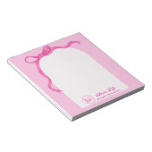 Brautportal mit rosa Schleife  Notizblock (angewinkelt)