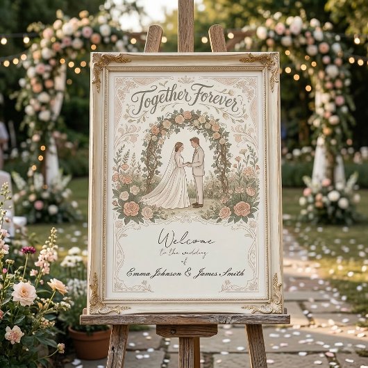 Brautposter mit floralem Design Poster