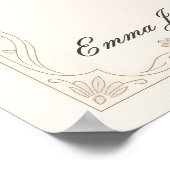 Brautposter mit floralem Design Poster (Ecke)