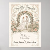 Brautposter mit floralem Design Poster (Vorne)